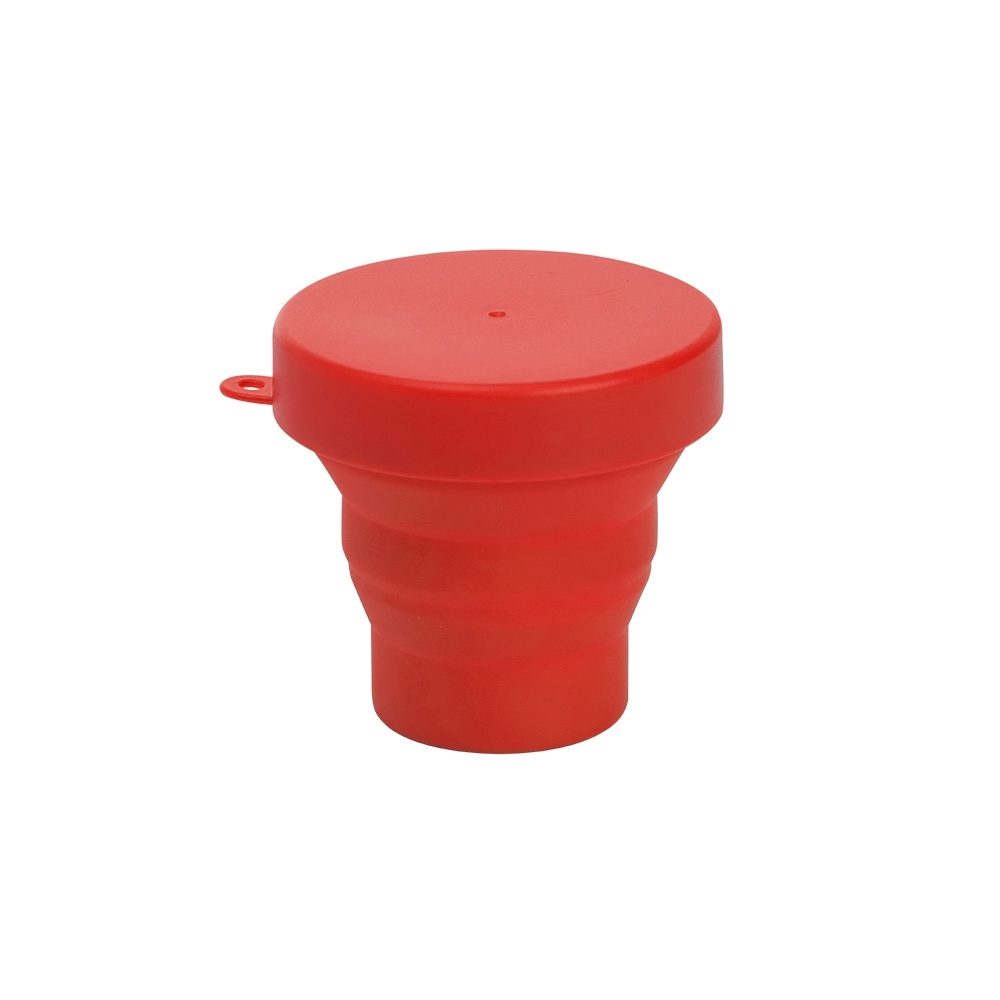 Copo Retrátil Personalizado de Silicone 150ml X18636 Vermelho - Brindes
