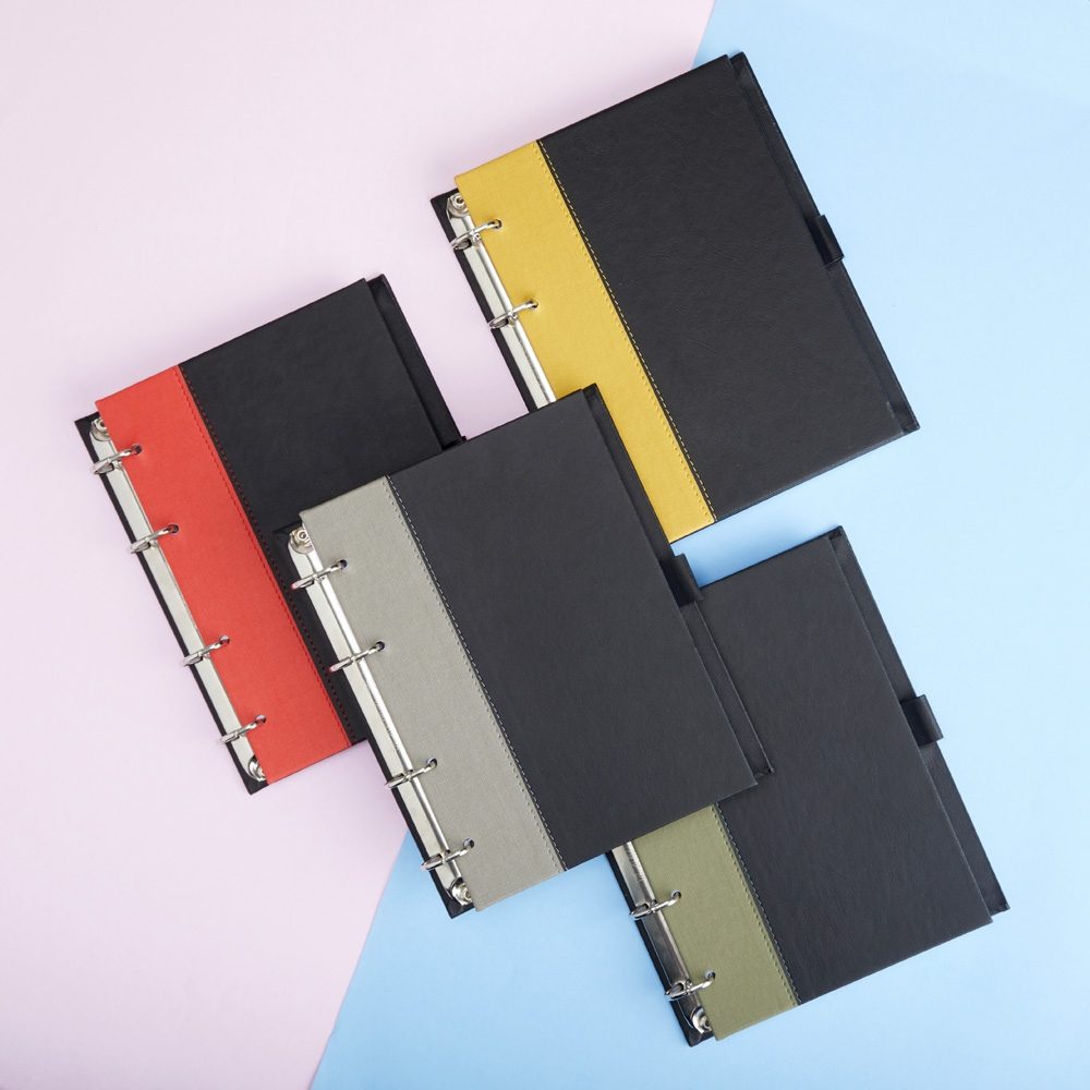 Caderno Fichário de Couro Personalizado - X14953 para Brindes de Eventos e Feiras da Zen Brindes.