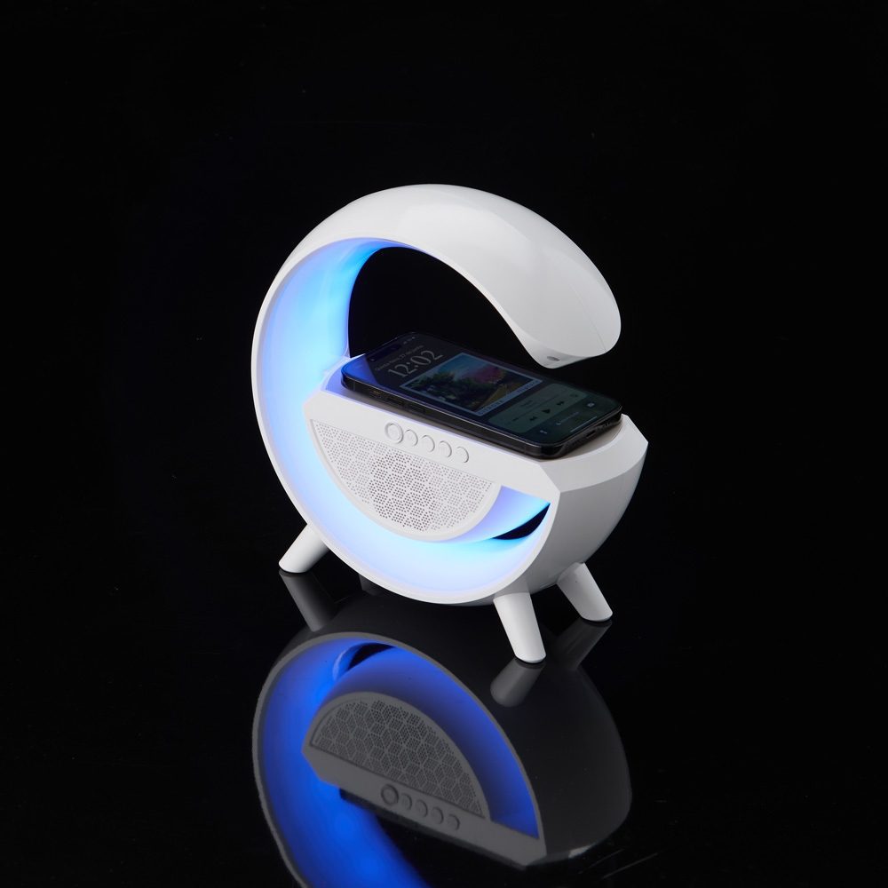 Caixa de Som Personalizada com Carregador Indução - X06093 para Brindes de Eventos e Feiras da Zen Brindes.