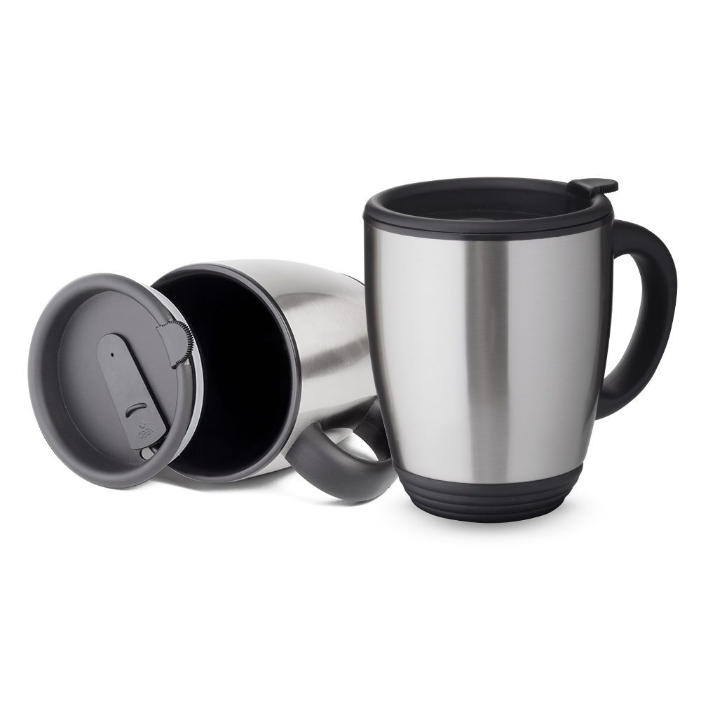 Caneca Inox Personalizada 470 ml para Brindes Corporativos - X15017 para Brindes de Eventos e Feiras da Zen Brindes.