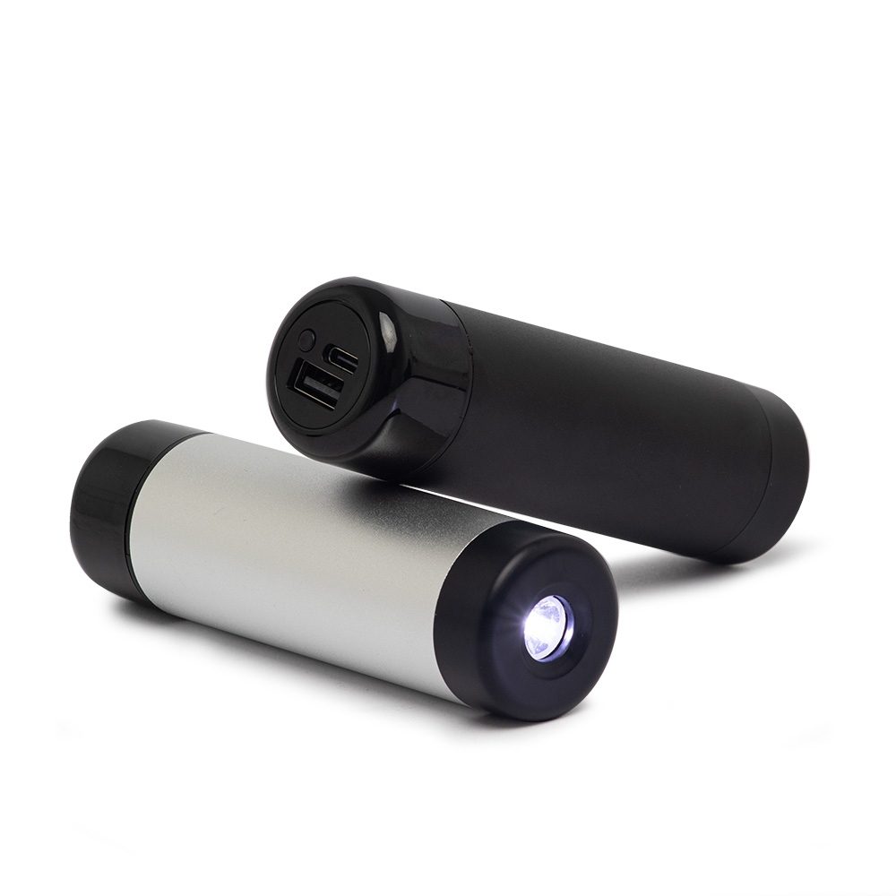 Carregador Power Bank com Lanterna Personalizado - X07057 para Brindes de Eventos e Feiras da Zen Brindes.