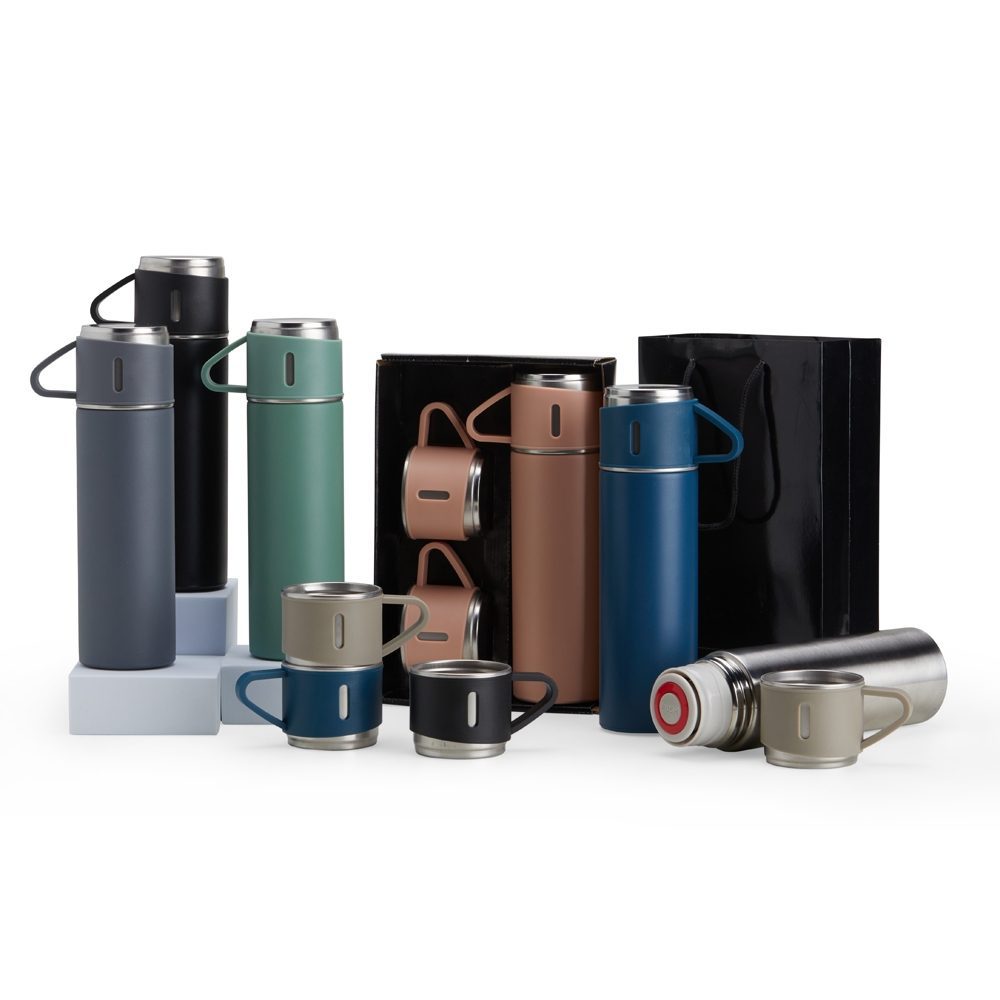 Garrafa Térmica Personalizada para Brindes Corporativos - X18639KIT para Brindes de Eventos e Feiras da Zen Brindes.
