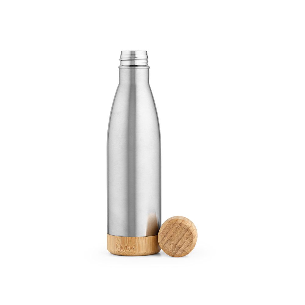 Garrafa em Inox Reciclado Personalizado 550 ml - S94336 para Brindes de Eventos e Feiras da Zen Brindes.