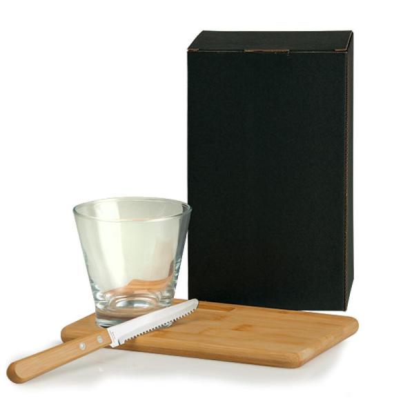 Kit Caipirinha em Bambu 3 Peças Personalizado - MKC-00333 para Brindes de Eventos e Feiras da Zen Brindes.