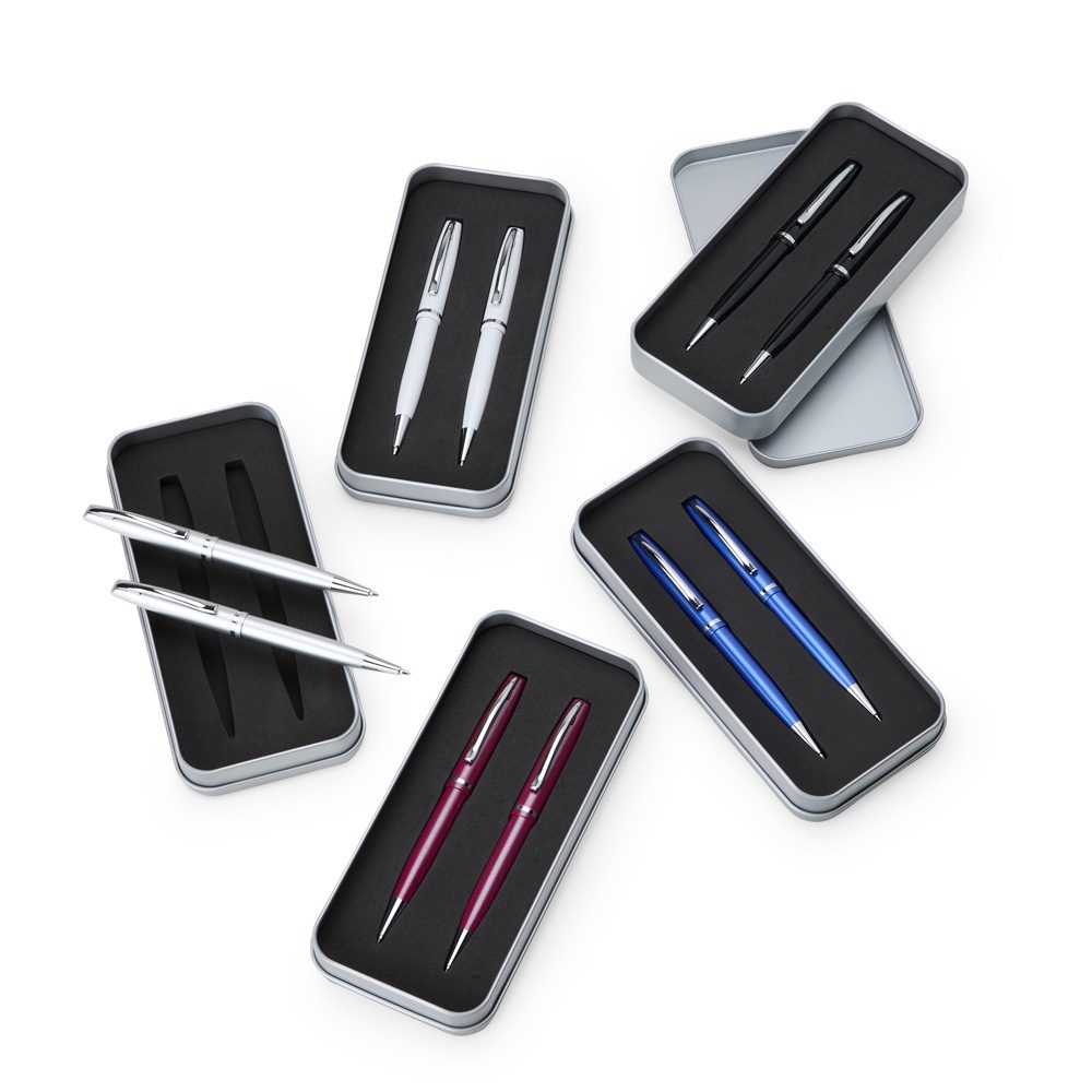 Kit Caneta e Lapiseira Metal Personalizado - X07005 para Brindes de Eventos e Feiras da Zen Brindes.