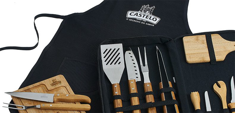 Kit Churrasco e Caipirinha Quebec Personalizado - MPB-00973 para Brindes de Eventos e Feiras da Zen Brindes.