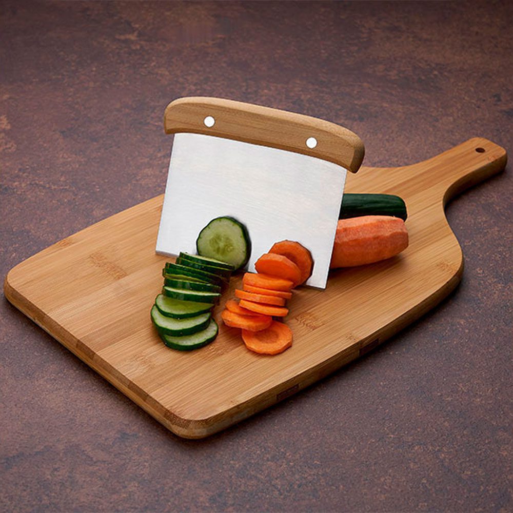 Kit Cozinha em Bambu e Inox Personalizado - MKT-90180 para Brindes de Eventos e Feiras da Zen Brindes.