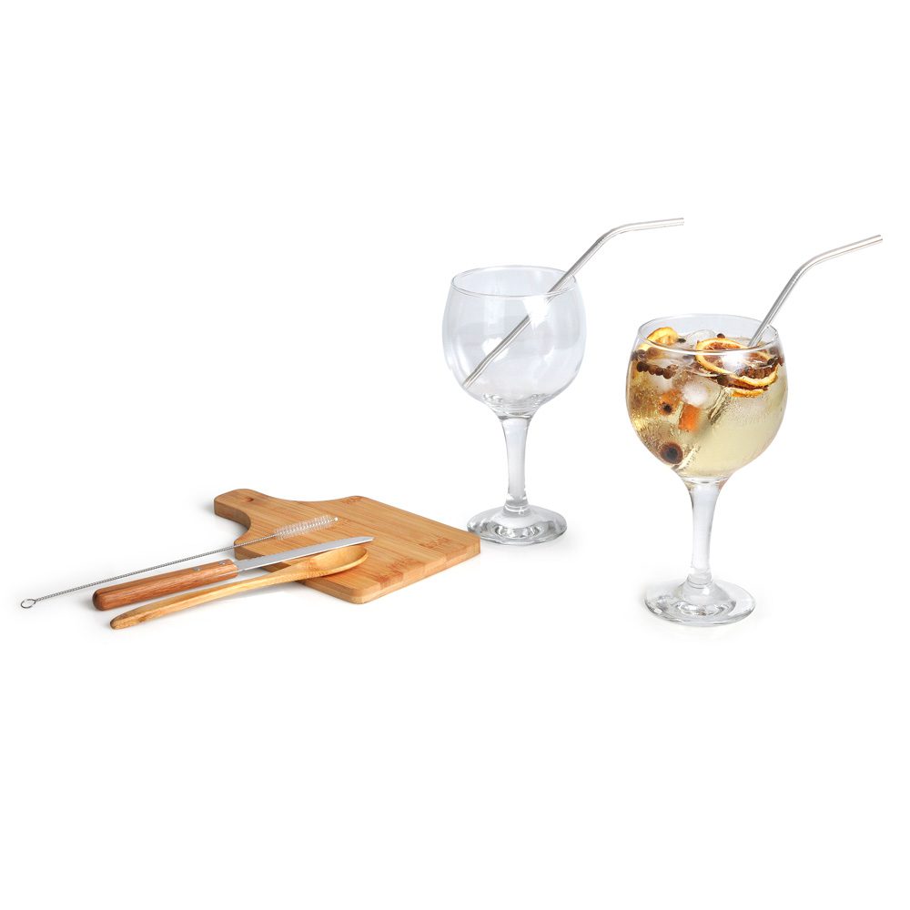 Kit Gin Tônica 8 Peças Personalizado - MKT-90155 para Brindes de Eventos e Feiras da Zen Brindes.