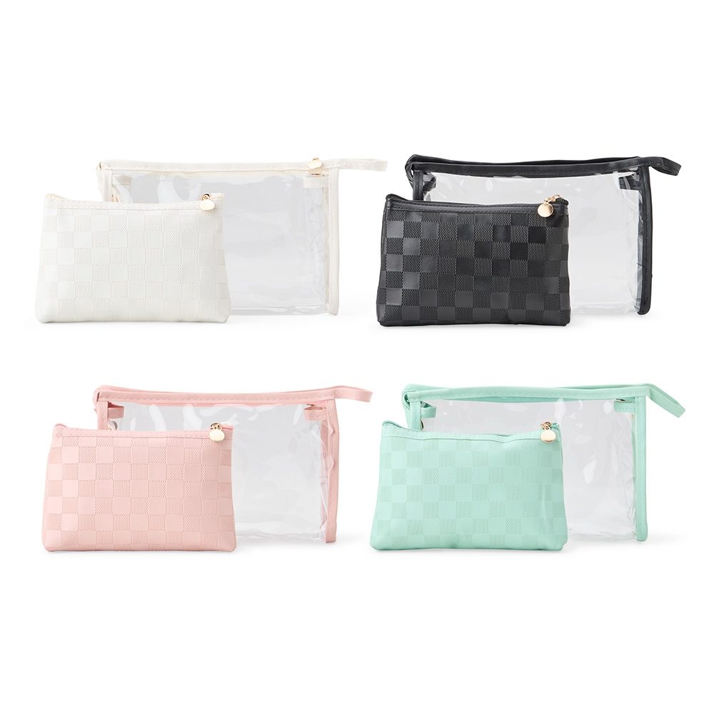 Kit Necessaire 2 Peças Personalizado - X07077 para Brindes de Eventos e Feiras da Zen Brindes.