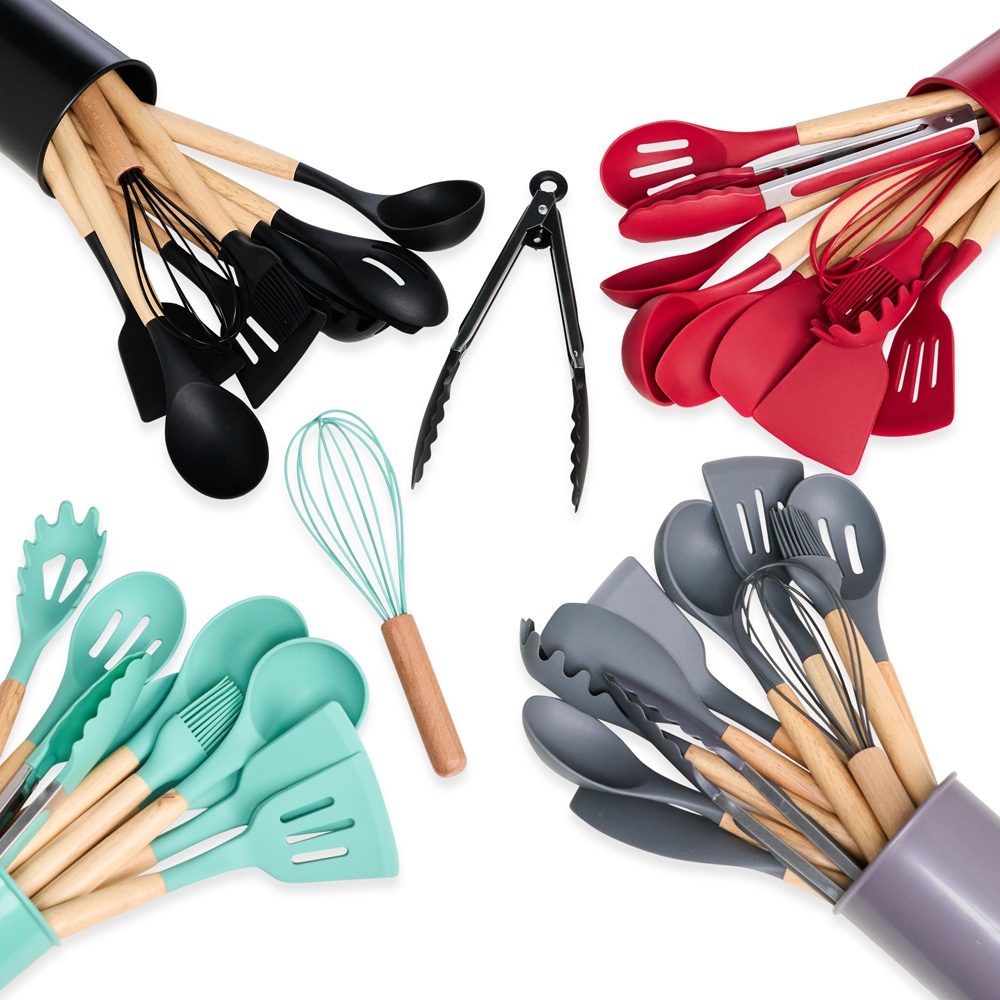 Kit Utensílios 12 Peças Personalizado - X07041 para Brindes de Eventos e Feiras da Zen Brindes.