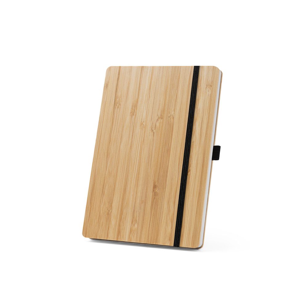 Kit de Caderno A5 Personalizado em Bambu - S93624 para Brindes de Eventos e Feiras da Zen Brindes.