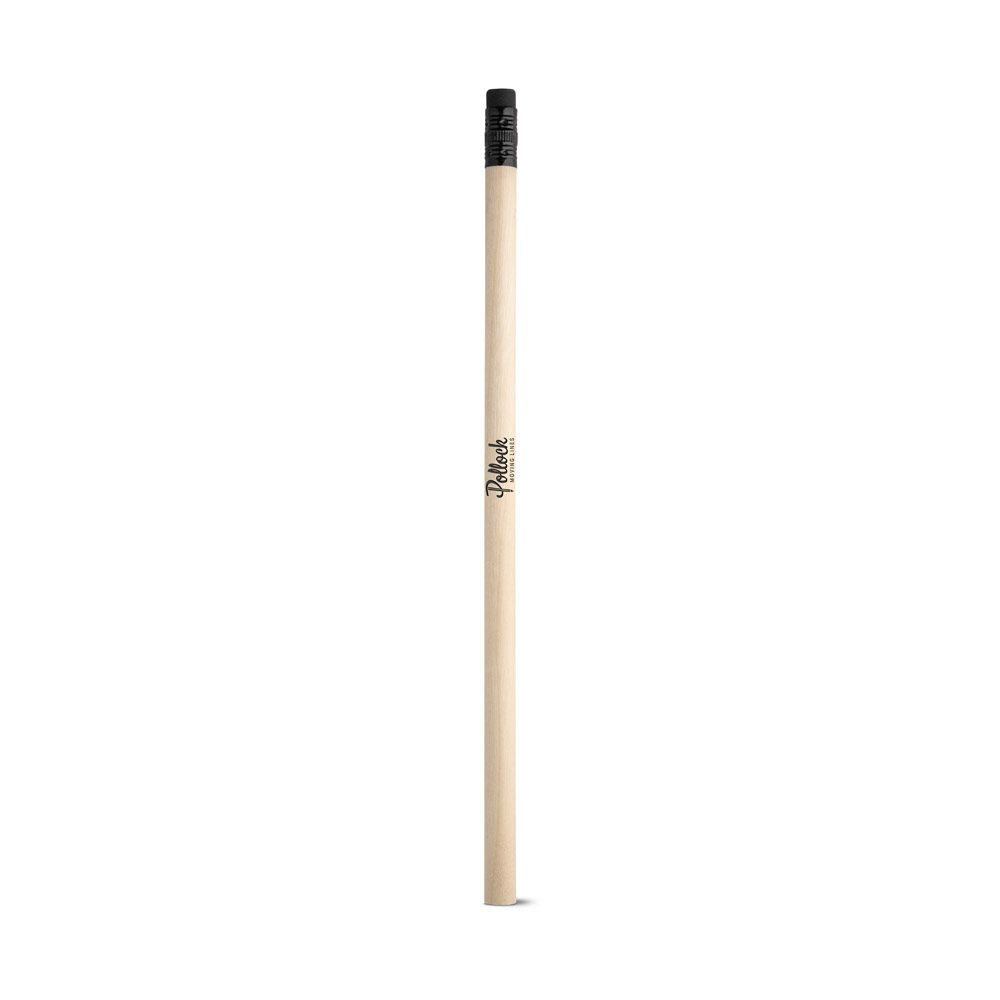 Lápis Personalizado em Madeira Natural com Borracha - S51722 para Brindes de Eventos e Feiras da Zen Brindes.