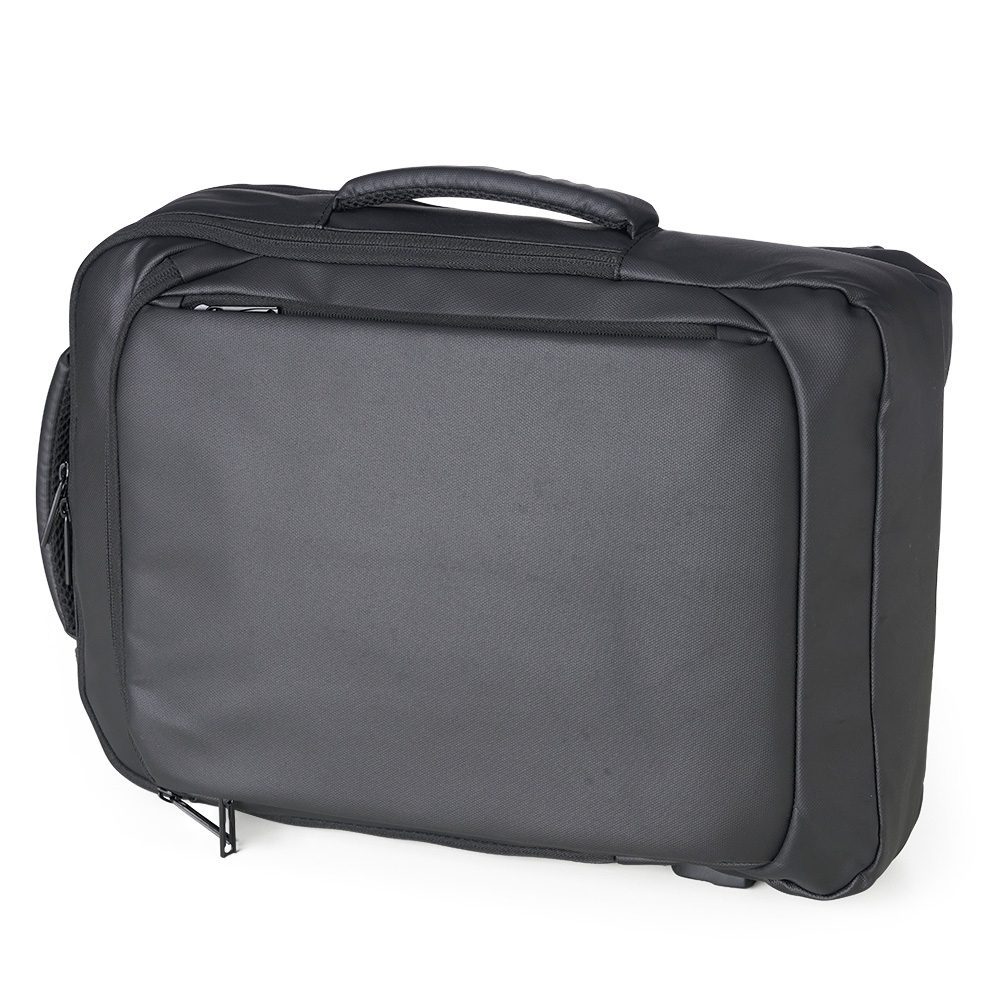 Mochila Personalizada Couro USB 17 Litros - X01901B para Brindes de Eventos e Feiras da Zen Brindes.