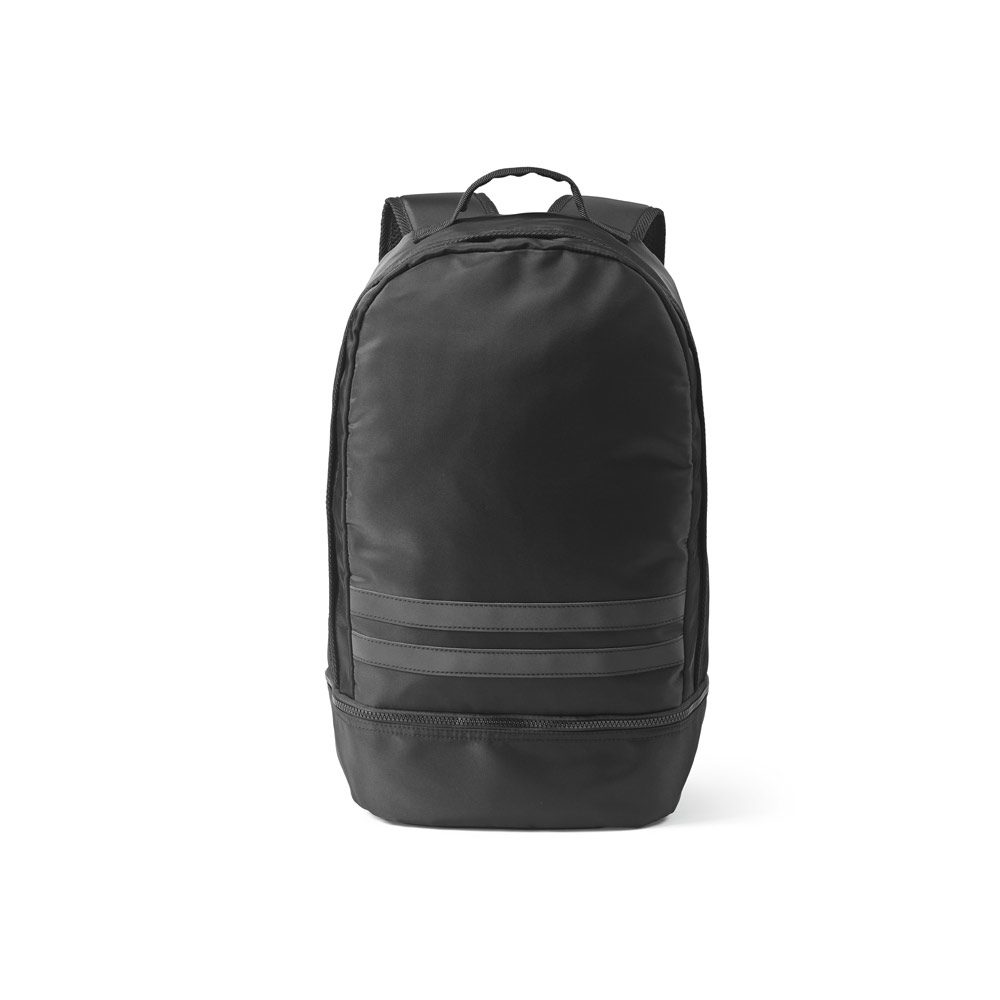 Mochila Personalizada em Poliéster Reciclado - S92334 para Brindes de Eventos e Feiras da Zen Brindes.