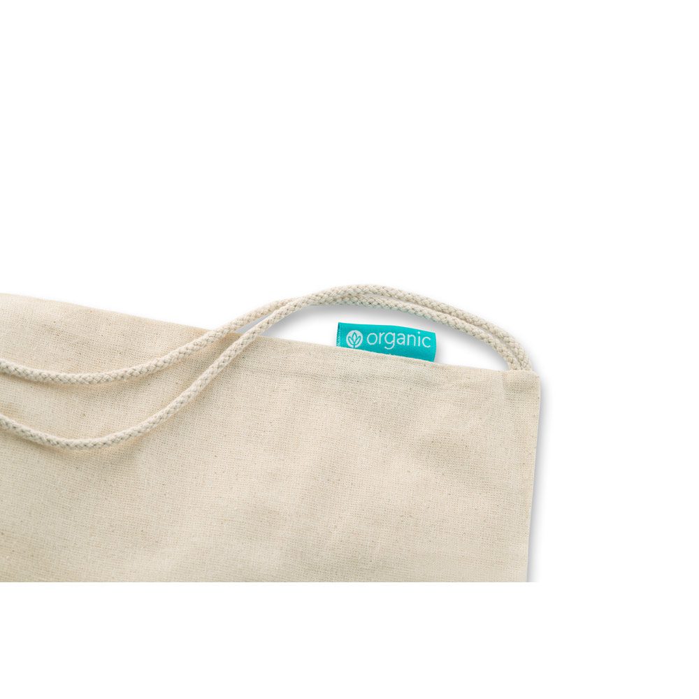 Mochila Saco Algodão Orgânico Personalizado - S92933 para Brindes de Eventos e Feiras da Zen Brindes.