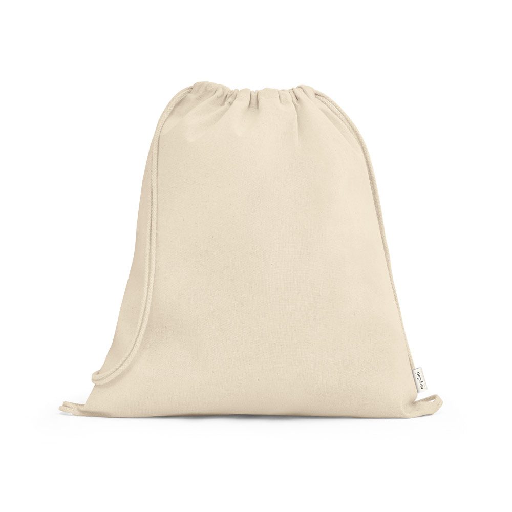 Mochila Saco Reciclada Personalizado 180 G - S92374 para Brindes de Eventos e Feiras da Zen Brindes.