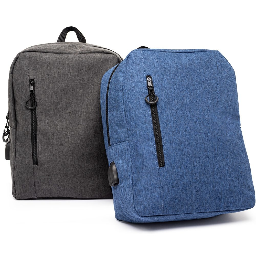 Mochila com USB Personalizada para Brindes Corporativos - X15088 para Brindes de Eventos e Feiras da Zen Brindes.
