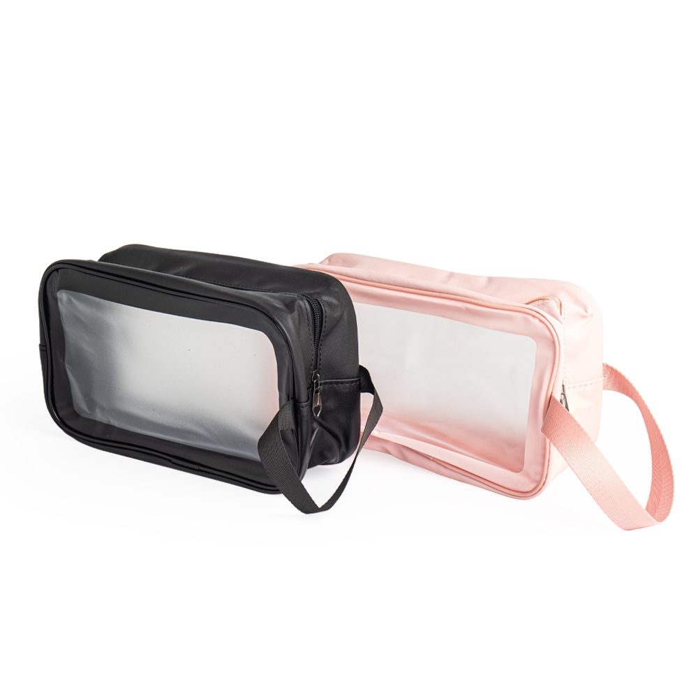 Necessaire Personalizada Média Impermeável de PVC e PU - X18808 para Brindes de Eventos e Feiras da Zen Brindes.