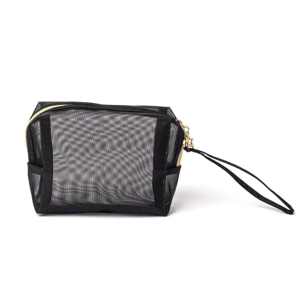 Necessaire de Malha de Nylon Personalizado - X08040 para Brindes de Eventos e Feiras da Zen Brindes.