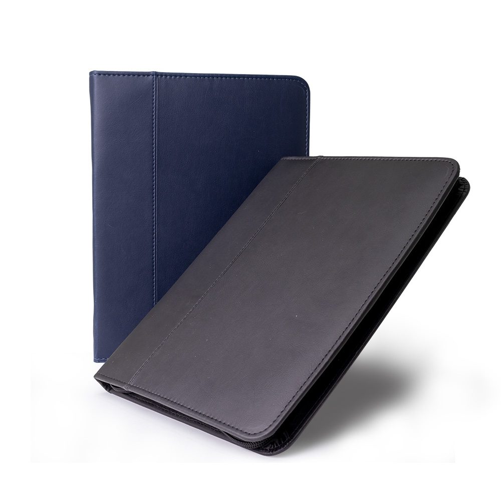 Pasta Caderno de Couro Personalizado - X15054 para Brindes de Eventos e Feiras da Zen Brindes.