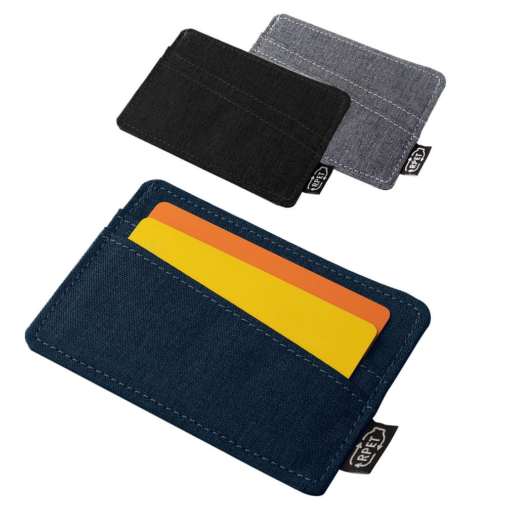Porta Cartão Personalizado Reciclado rPET - X15135 para Brindes de Eventos e Feiras da Zen Brindes.