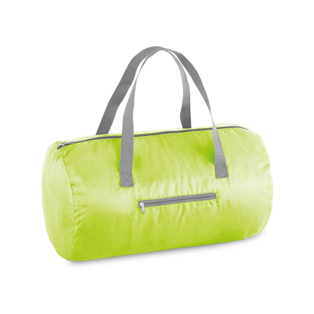 Sacola Esportiva Personalizada Dobrável Ripstop - S11116 para Brindes de Eventos e Feiras da Zen Brindes.