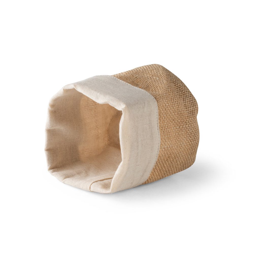 Sacola Personalizada em Juta e Algodão - S94574 para Brindes de Eventos e Feiras da Zen Brindes.