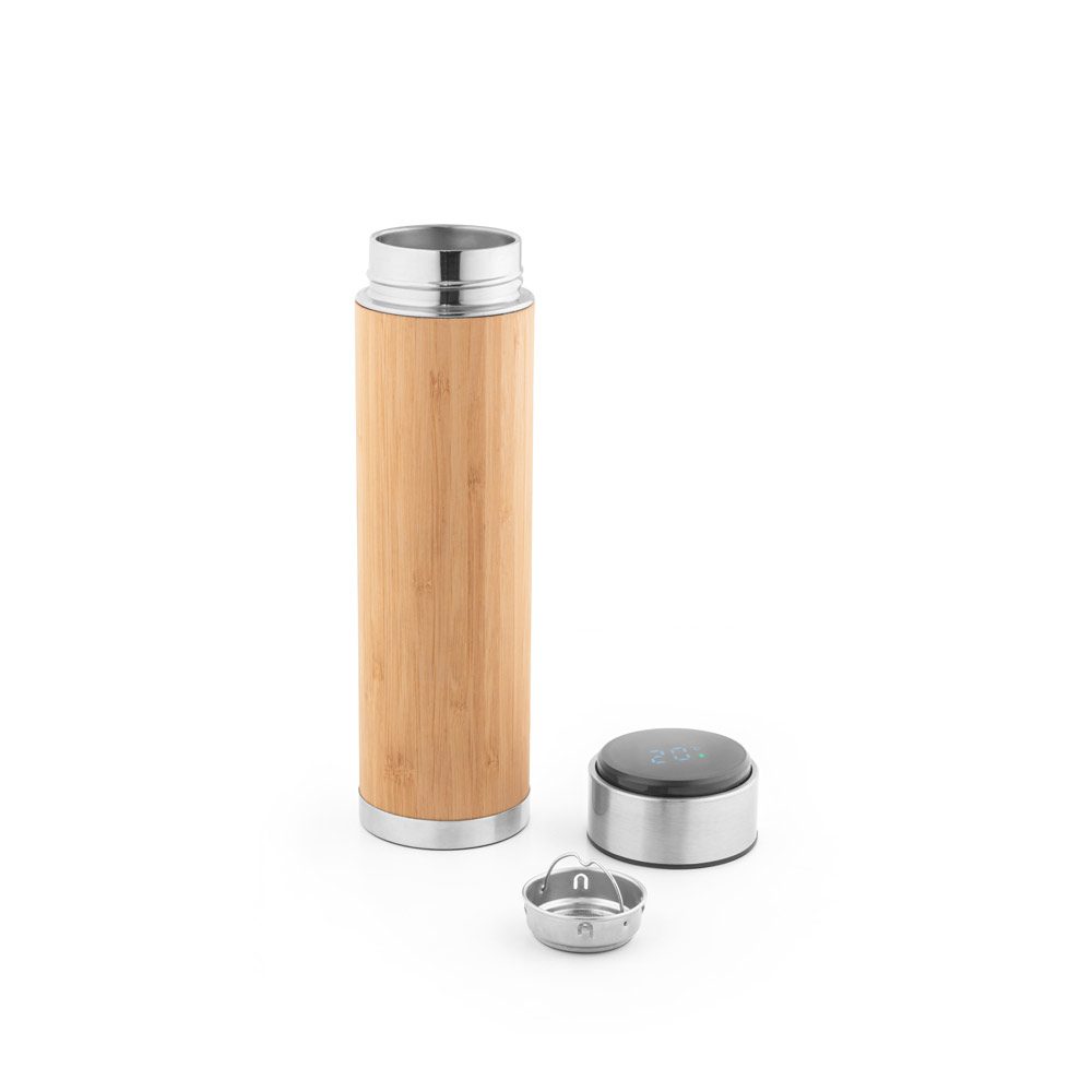 Squeeze Térmico Reciclado Personalizado 430 ml - S94296 para Brindes de Eventos e Feiras da Zen Brindes.