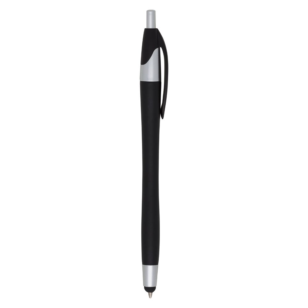 Caneta Plástica Touch Preto na Zen Brindes - Presente Personalizado