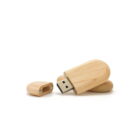 Kit de Pen Drive de Bambu Oval com Caixa - P018K - Pen Drives Brinde Personalizado - Zen Brindes