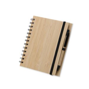Bloco de Anotação Bambu Personalizado para Brindes - X18748 para Brindes de Eventos e Feiras da Zen Brindes.
