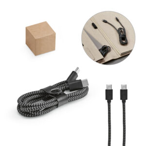 Cabo USB-C de Carregamento Rápido Personalizado - S97174 para Brindes de Eventos e Feiras da Zen Brindes.