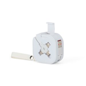Cabo USB Retrátil Caixinha 3 em 1 Personalizado - X18762 para Brindes de Eventos e Feiras da Zen Brindes.