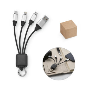 Cabo USB de Carregamento Rápido 3 em 1 Personalizado - S97173 para Brindes de Eventos e Feiras da Zen Brindes.