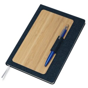 Caderneta em Bambu Personalizada - X14984 para Brindes de Eventos e Feiras da Zen Brindes.
