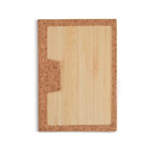 Caderneta em Bambu e Cortiça Personalizada - X18759 para Brindes de Eventos e Feiras da Zen Brindes.