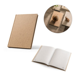 Caderno A5 Personalizado Casca de Coco - S93622 para Brindes de Eventos e Feiras da Zen Brindes.