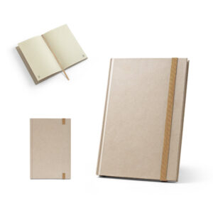 Caderno A5 Personalizado de Capa Dura - Papel de Cana - S93286 para Brindes de Eventos e Feiras da Zen Brindes.