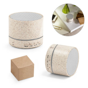 Caixa de Som Portátil Personalizado com Microfone - S57930 para Brindes de Eventos e Feiras da Zen Brindes.