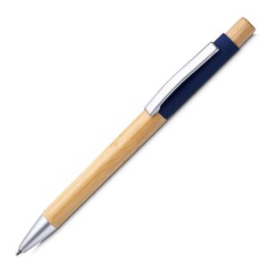 Caneta de Alumínio e Bambu Personalizada - X15084 para Brindes de Eventos e Feiras da Zen Brindes.
