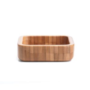 Cumbuca em Bambu Quadrada Personalizado - MRE-00703 para Brindes de Eventos e Feiras da Zen Brindes.