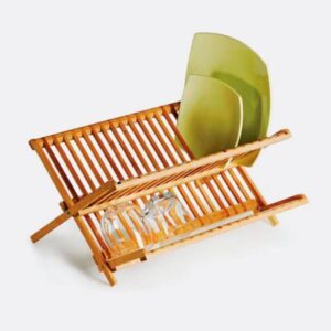 Escorredor de Pratos Personalizado em Bambu Quioto - MPU-00303 para Brindes de Eventos e Feiras da Zen Brindes.