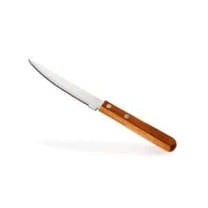 Faca para Churrasco Inox e Bambu Personalizado - MUD-00633 para Brindes de Eventos e Feiras da Zen Brindes.