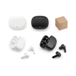Fone de Ouvido Wireless Reciclado Personalizado - S97175 para Brindes de Eventos e Feiras da Zen Brindes.