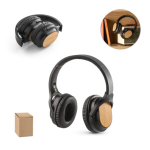 Fones de Ouvido Wireless em Bambu Personalizado - S97126 para Brindes de Eventos e Feiras da Zen Brindes.