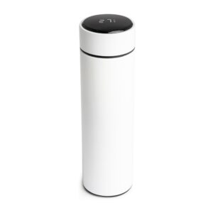 Garrafa Térmica Personalizada com Termômetro 400 ml - X14794B para Brindes de Eventos e Feiras da Zen Brindes.