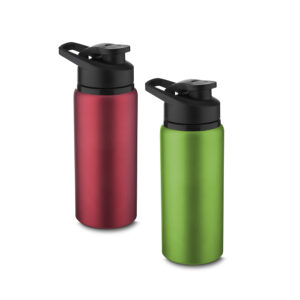 Garrafa em Alumínio Personalizada 600 ml - AGA5100A para Brindes de Eventos e Feiras da Zen Brindes.