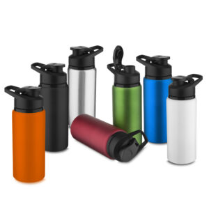 Garrafa em Alumínio Personalizada 650 ml - AGA5100B para Brindes de Eventos e Feiras da Zen Brindes.