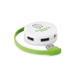 Hub USB Redondo Personalizado para Eventos Corporativos - S11134 para Brindes de Eventos e Feiras da Zen Brindes.
