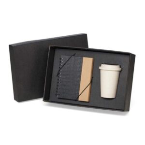 Kit Caderno Caneta e Copo Personalizado - MKT-9019F para Brindes de Eventos e Feiras da Zen Brindes.